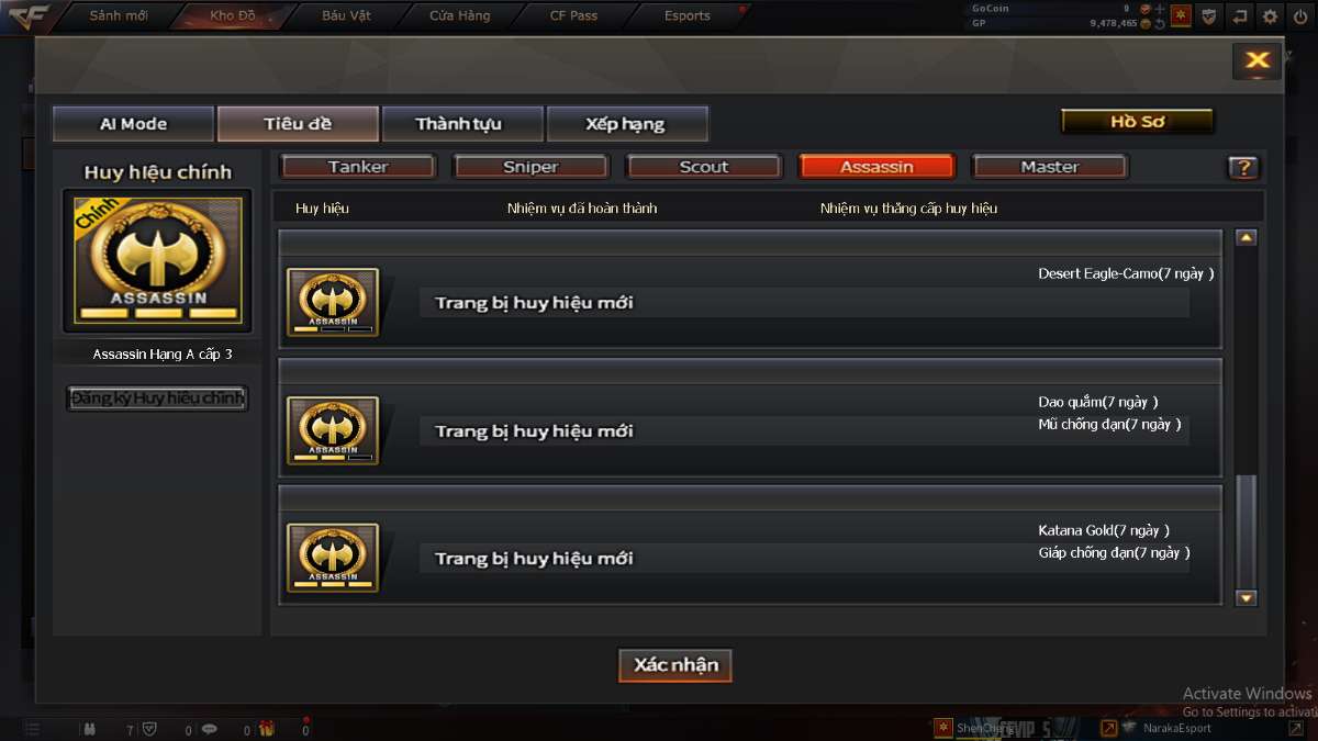 shop acc cf uy tin gia re